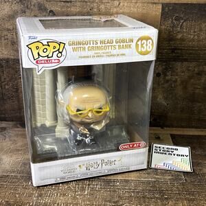 Funko Pop Deluxe Gringotts Head Goblin With Bank 138 Harry Potter